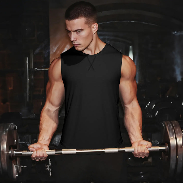 Extended Curve Hem Muscle Tee