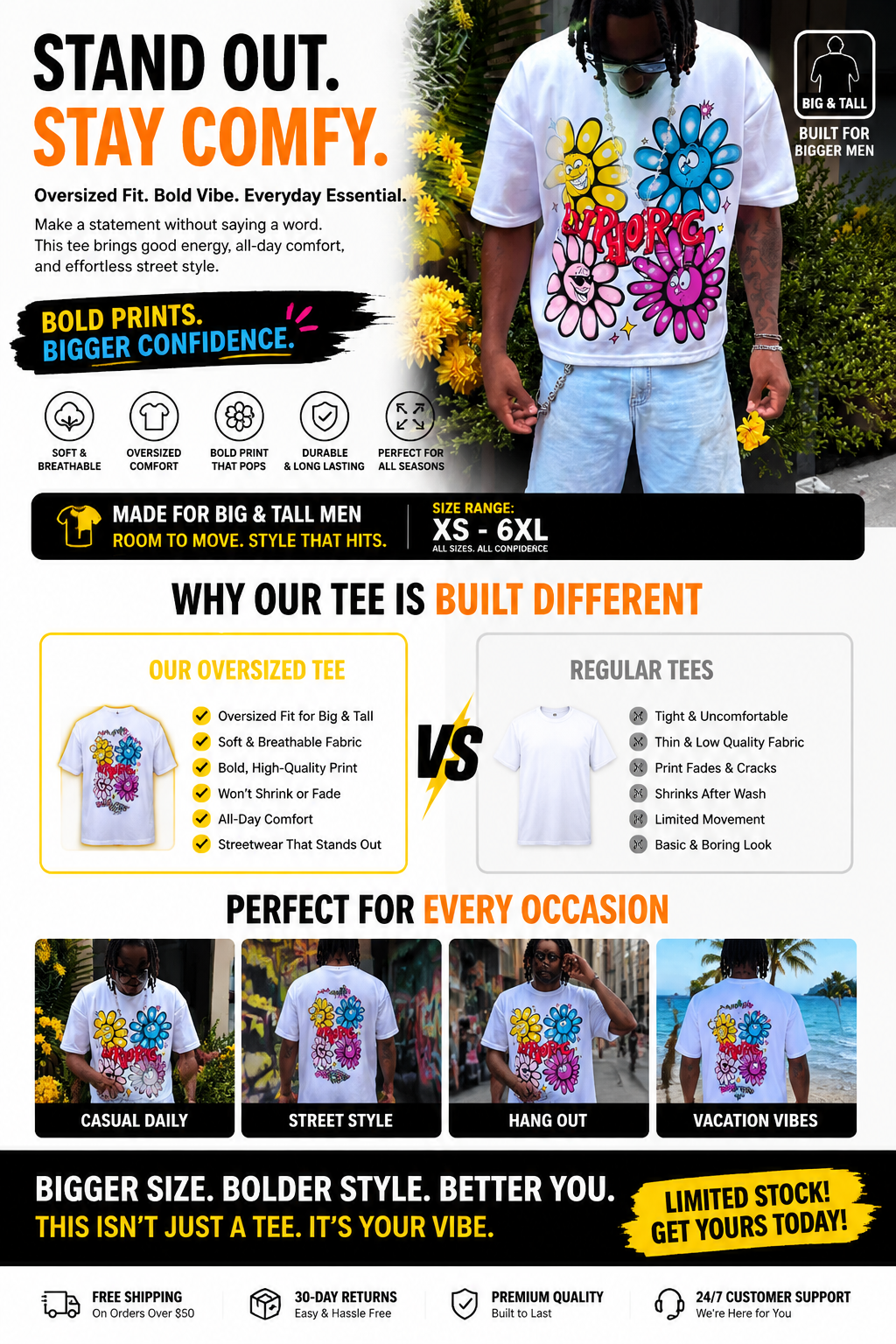 Plus Size Unique Print Tee