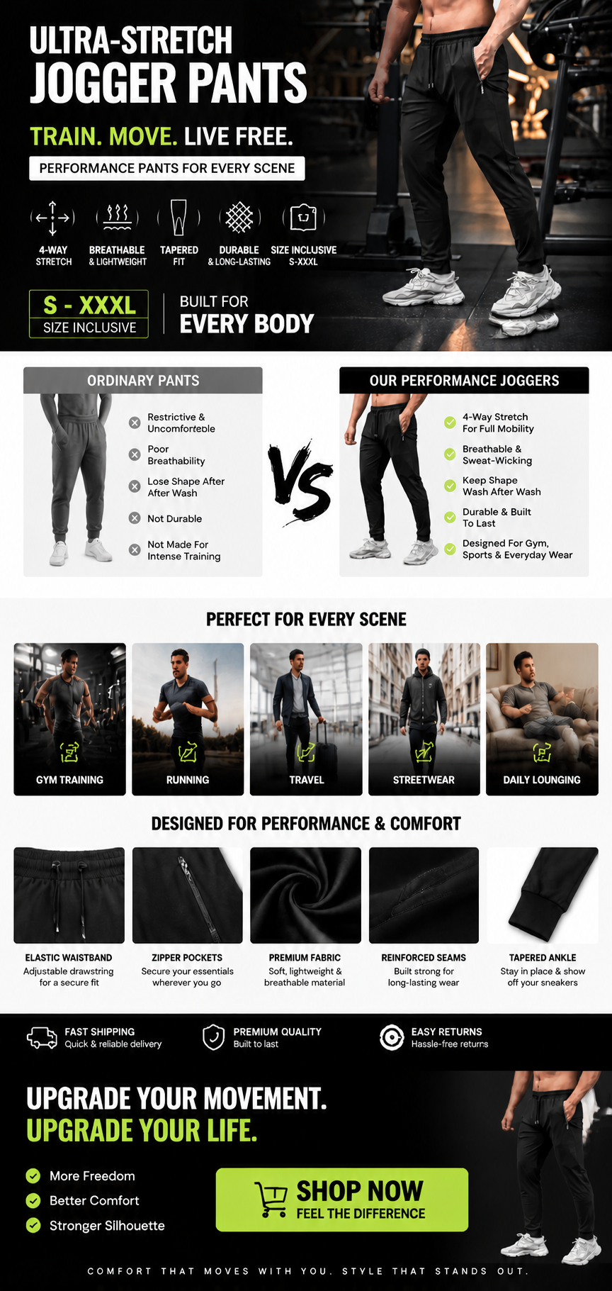 ULTRA-STRETCH JOGGER PANTS