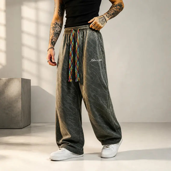 corduroy wide-leg streetwear pants