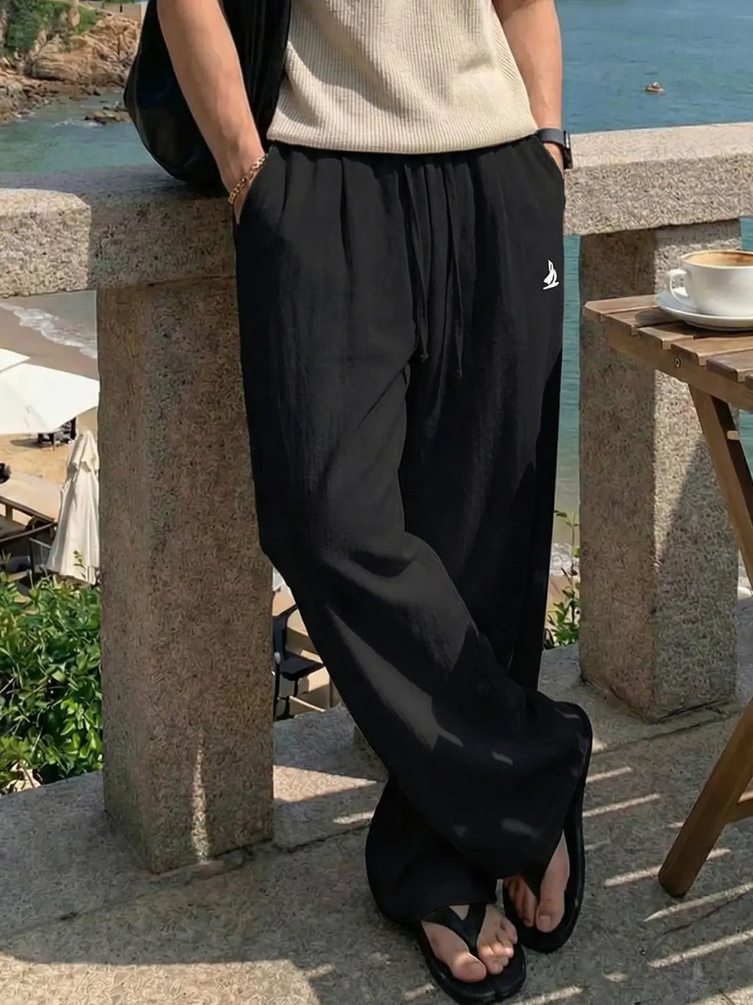 Linen Breeze Wide-Leg Pants