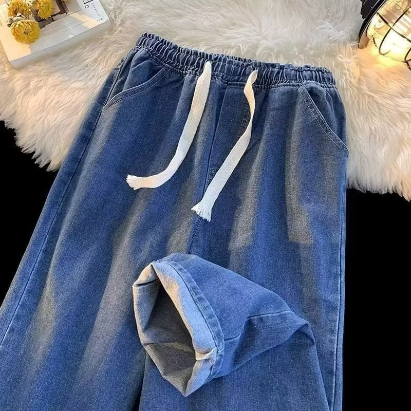 Vintage Wash Baggy Denim Jeans