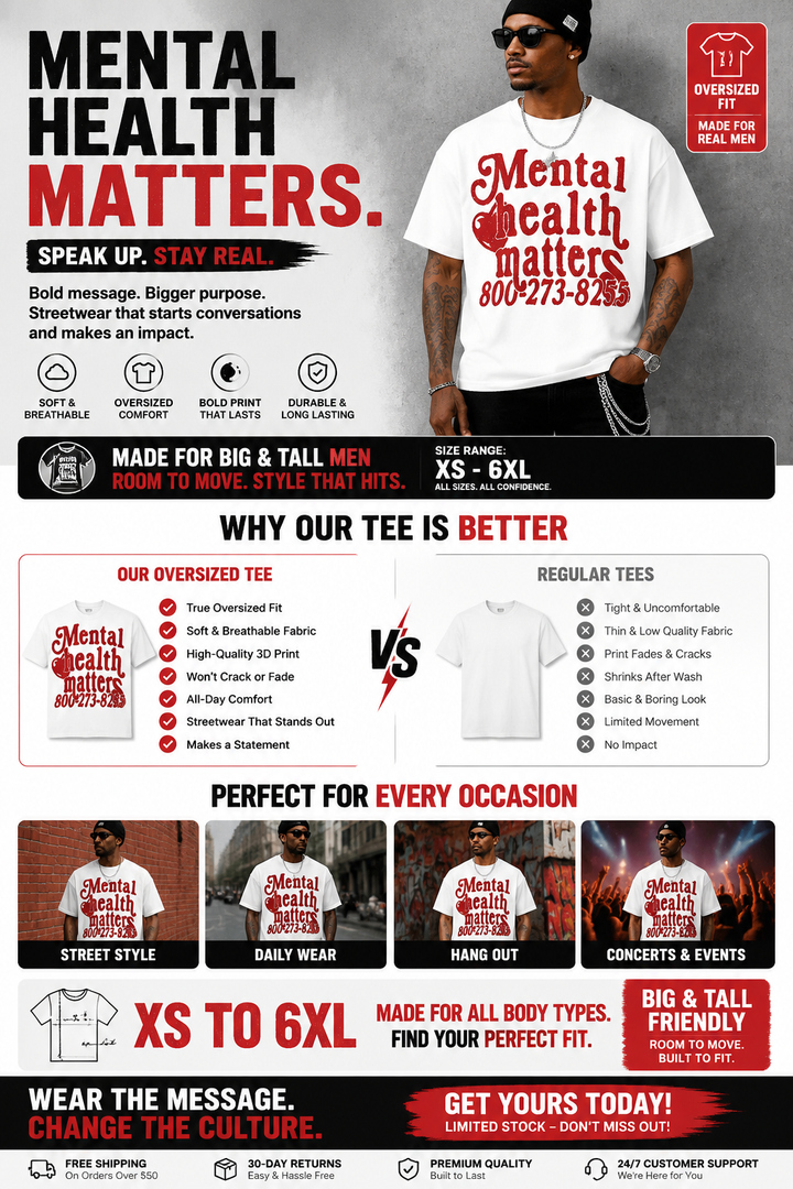 Mental Health Matters Tee - Red
