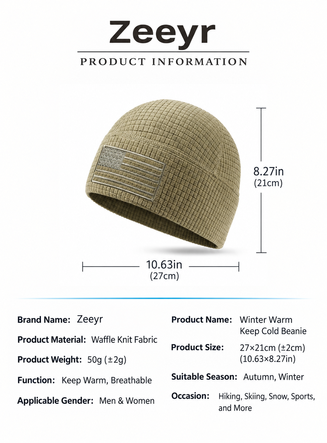 Zeeyr Autumn and winter warm hat