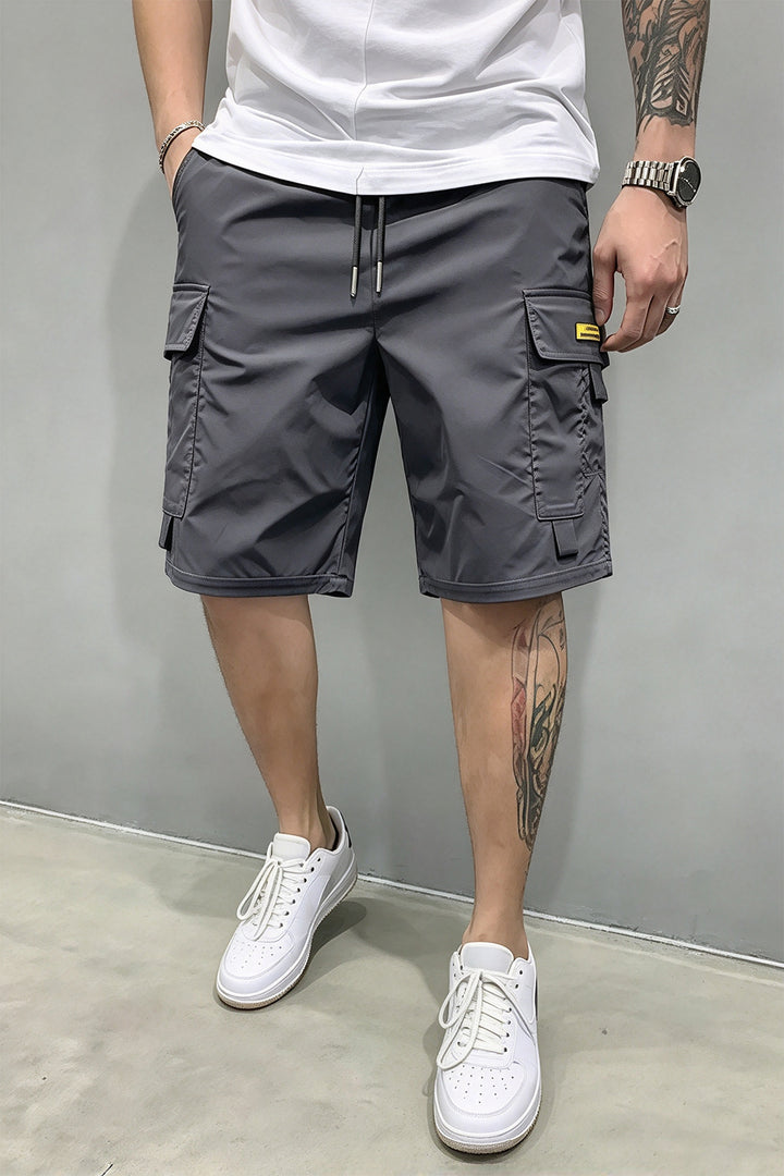 Zeeyr Men’s of solid-color cargo casual shorts